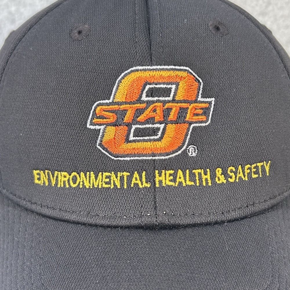 Oklahoma State OSU Fitted Hat OC Sports Black Environmental Health Safety - Picture 2 of 14